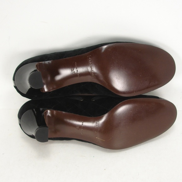 NEW MARC JACOBS QUILTED VELVET CAP TOE PUMPS 37 - Picture 7 of 8
